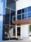 Two storey office block with glass windows